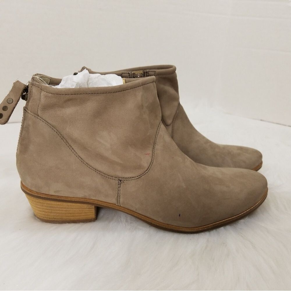 Paul Green Taupe Super Soft Deerskin Ankle Boots
